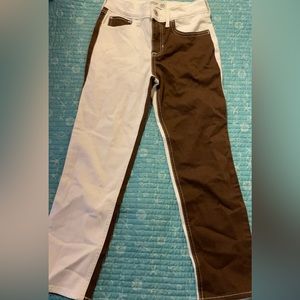 BROWN AND WHITE ABERCROMBIE GIRLS JEANS!!🔥